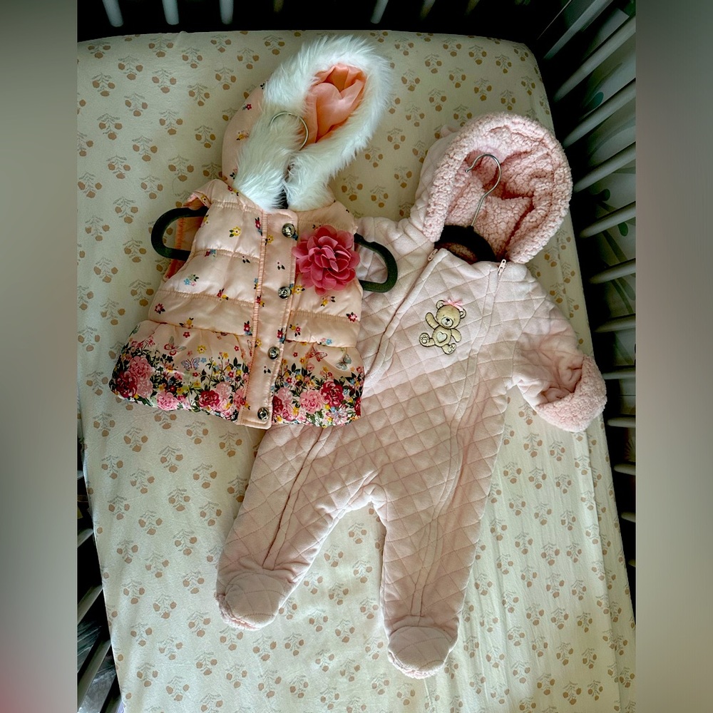 Baby Girl Winter Suit & Puffer Vest